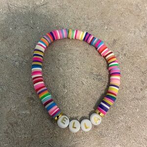 ‘Ella’ name Bracelet with 2 gold accent bracelets